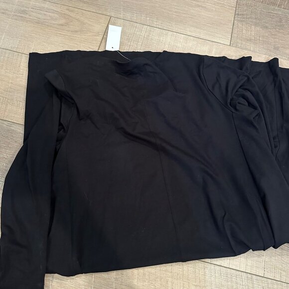 LOFT WOMENS MEDIUM SHIRT DRESS 3/4 SLEEVE BLACK NEW MEDIUM - Picture 6 of 7